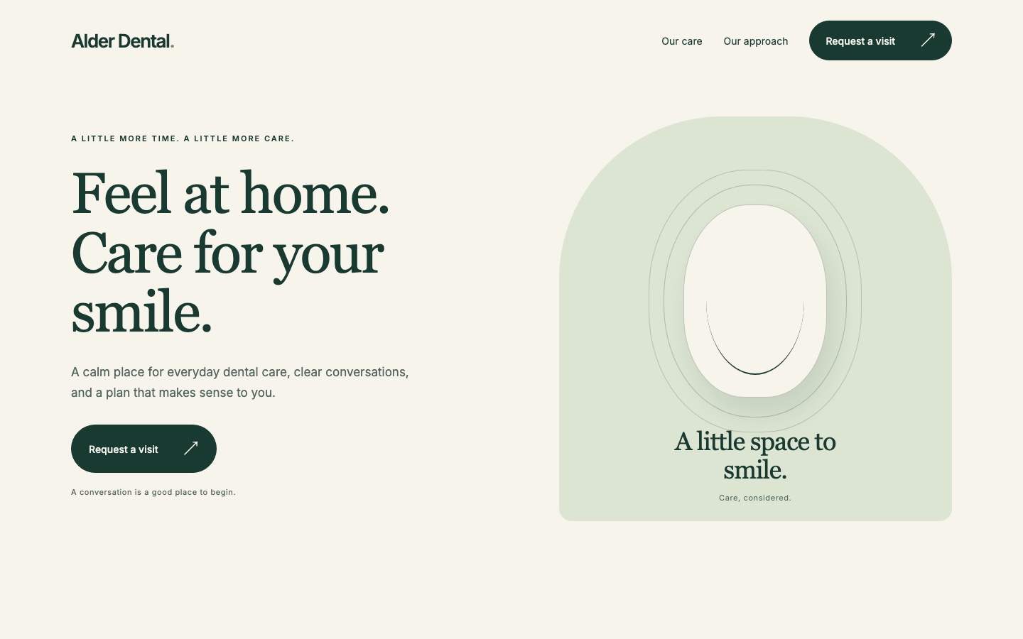 Alder Dental website built with Kruft