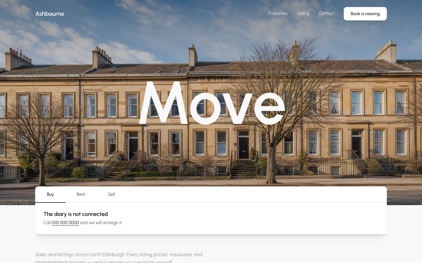 Ashbourne website built with Kruft