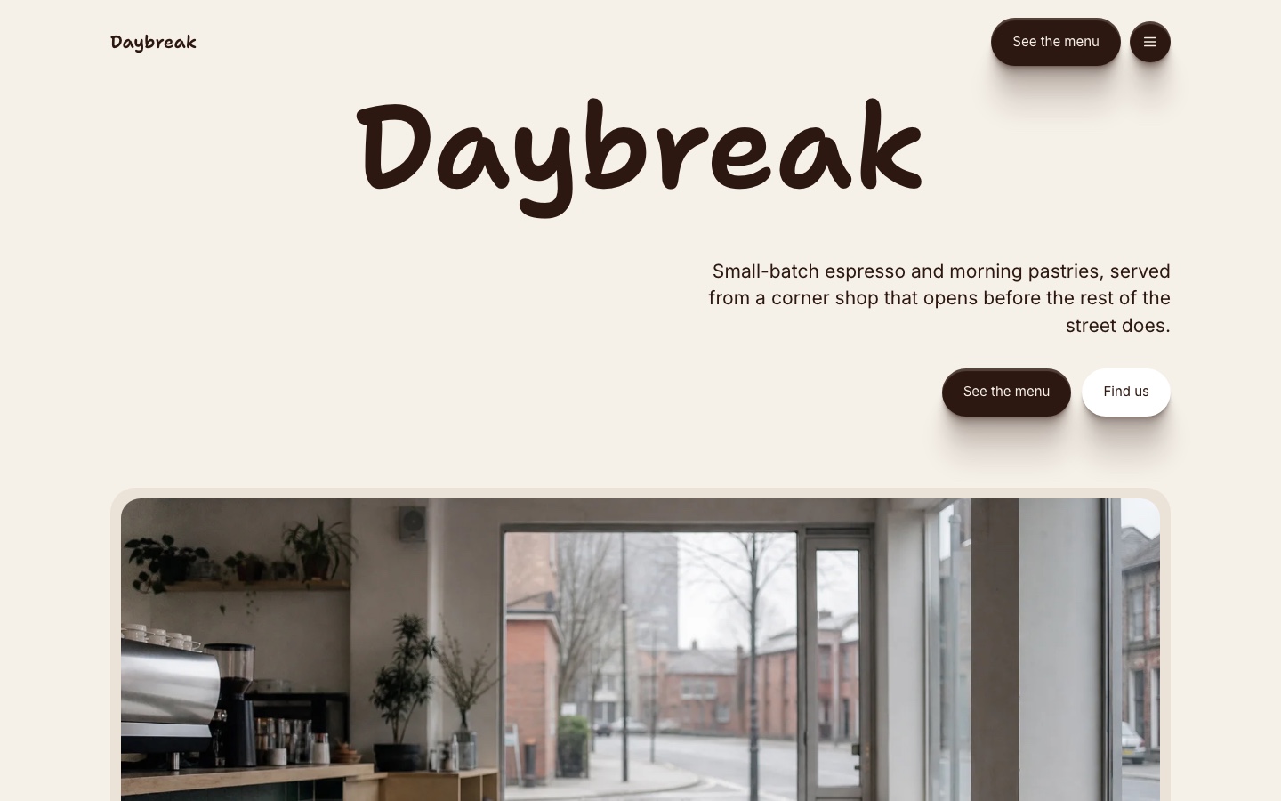 Daybreak website built with Kruft