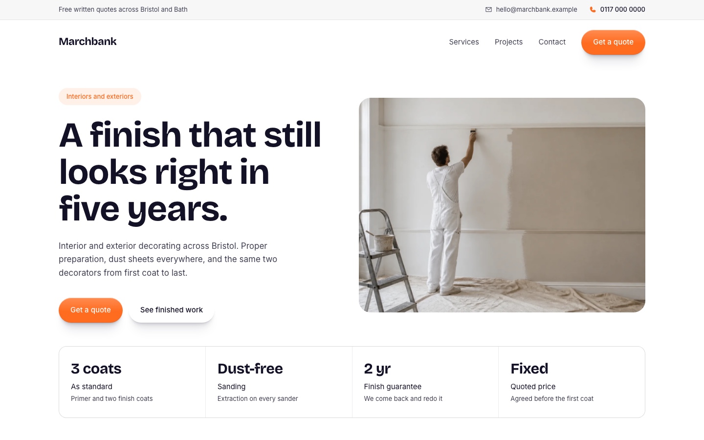 Marchbank website built with Kruft