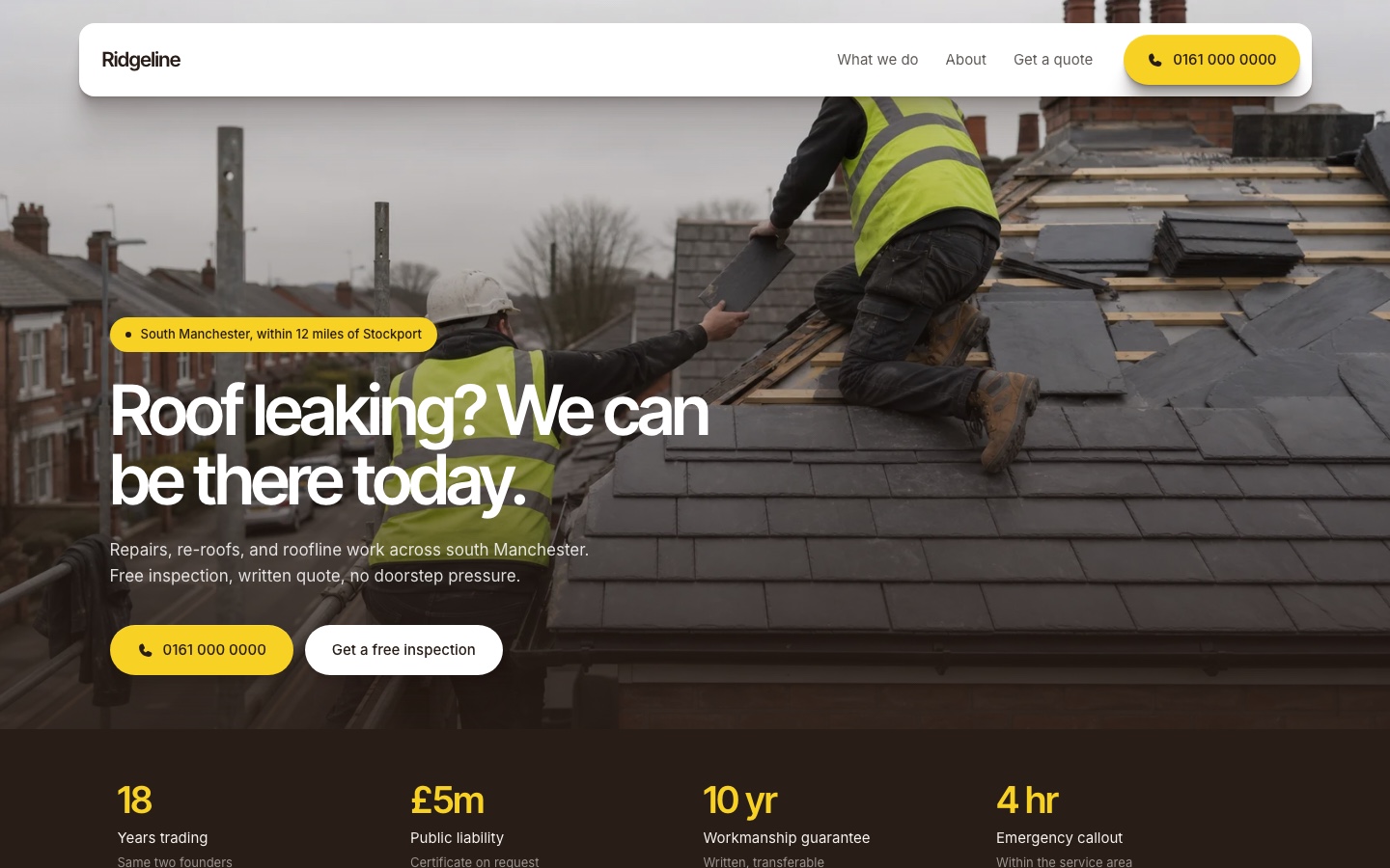 Ridgeline website built with Kruft