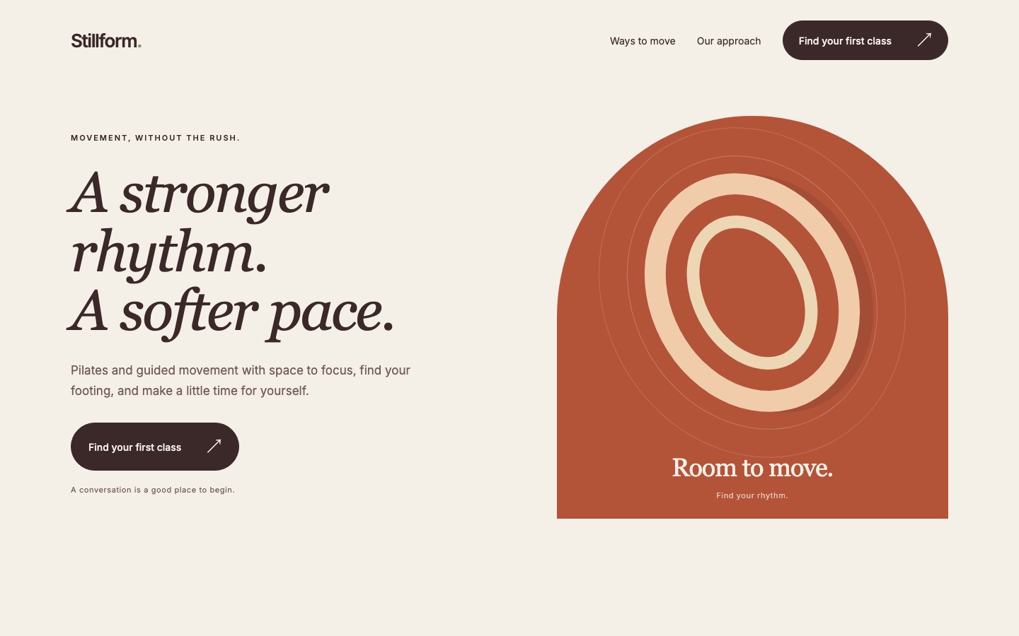 Stillform website built with Kruft